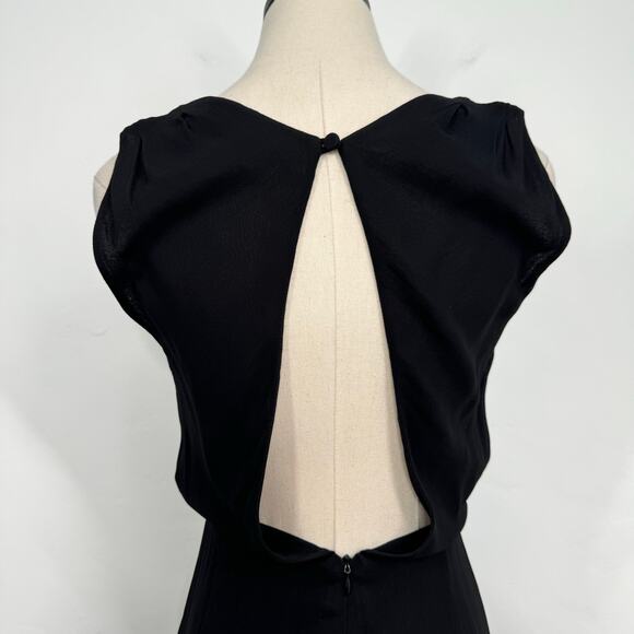 Reformation Sylvania Jumpsuit Black Flare Leg Open Back Ankle Boho Party Size 0 - Picture 9 of 16